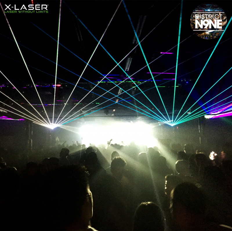District N9NE cranks up the lighting to 10 with X-Laser fixtures