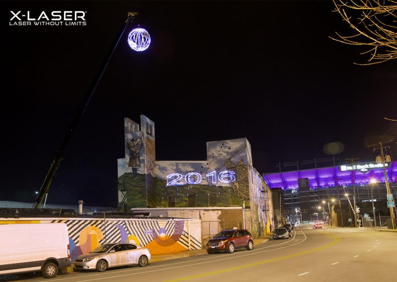X-Laser helps welcome 2016, creates signage for Baltimore’s first ball drop