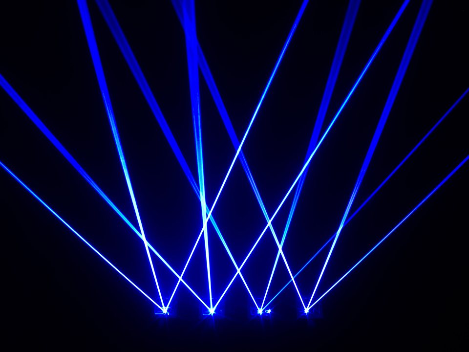 Aurora Cobalt Quad-Head Blue DJ Laser