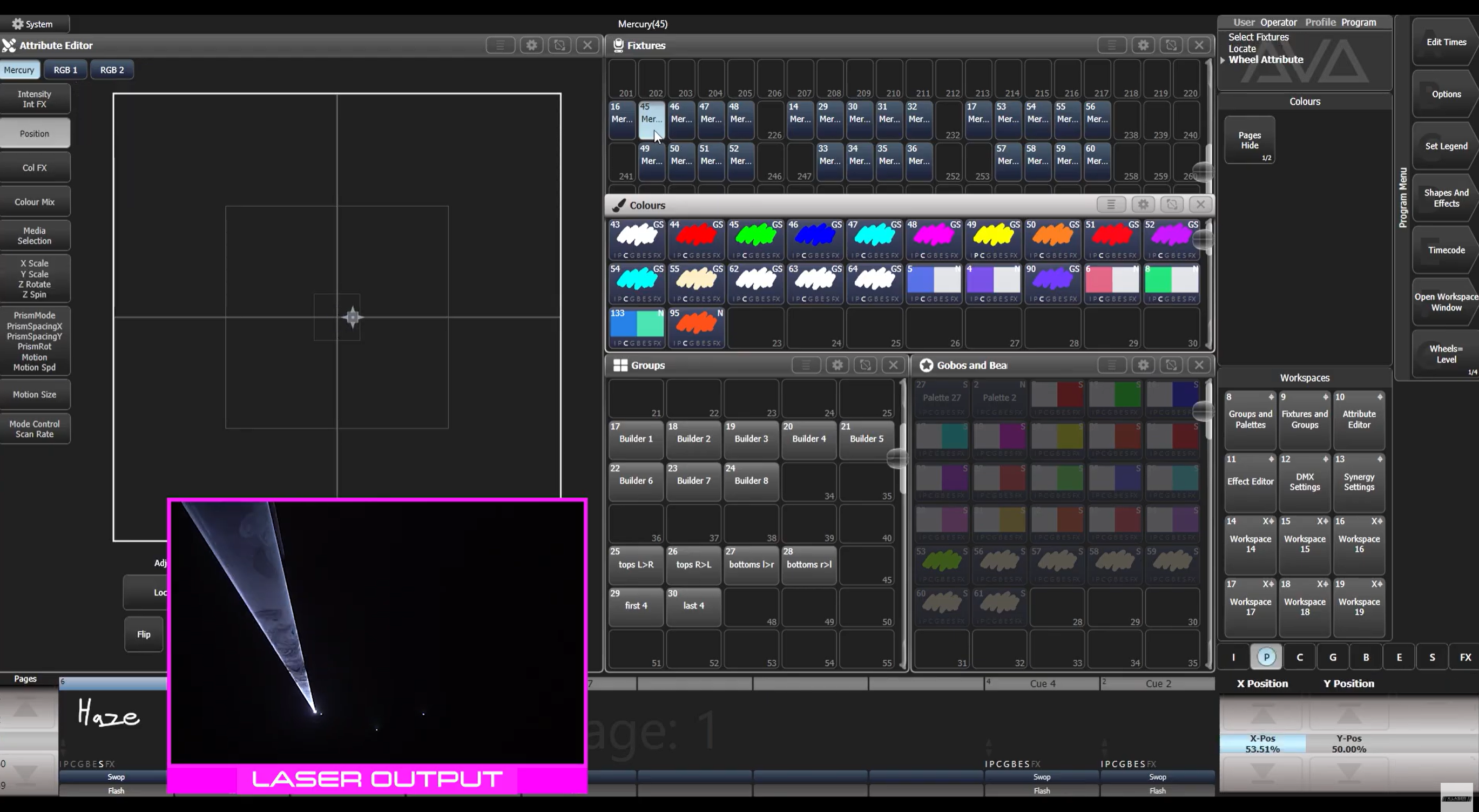 How to Program X-Laser Mercury on Avolites Titan