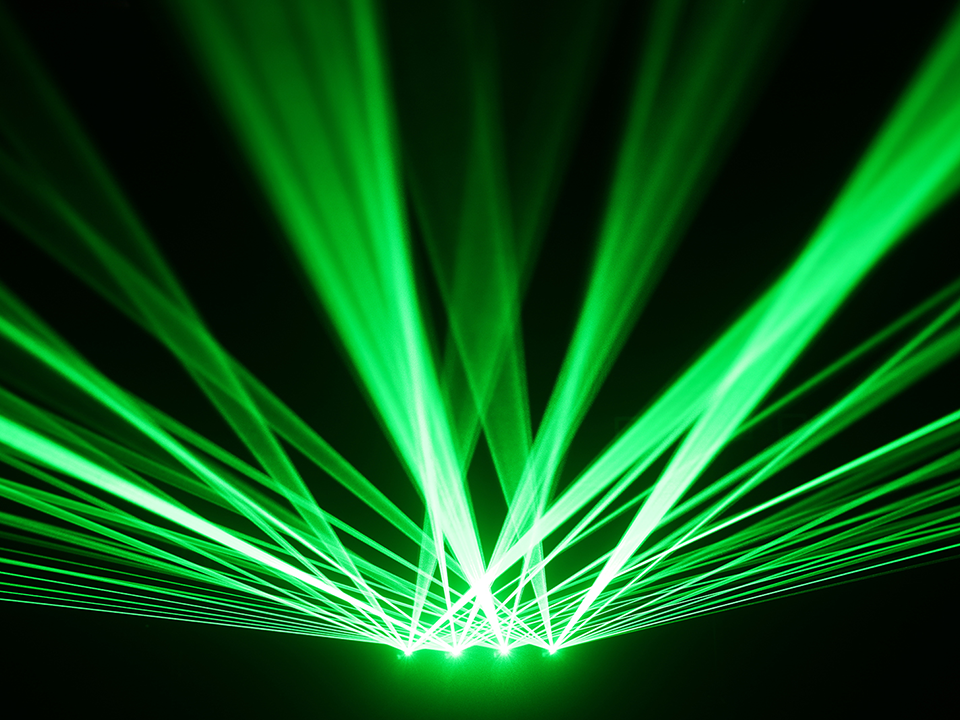 Aurora Emerald Quad-Head Green DJ Laser